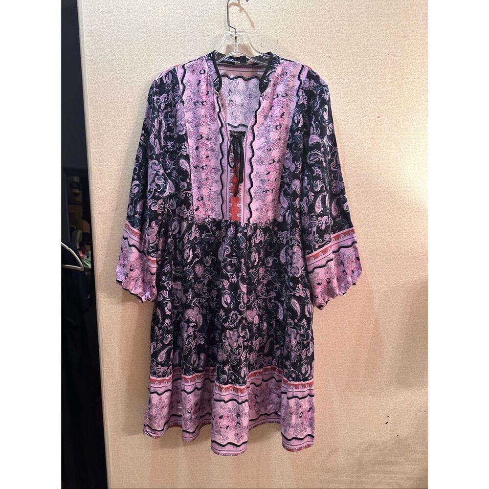 Suzanne Betro purple paisley dress